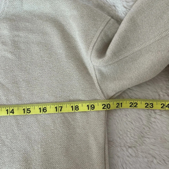 American Eagle Cream & Gold Metallic Sparkle Pullover Sweatshirt Small Women’s - Picture 8 of 12